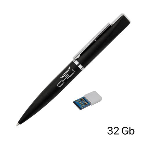Ручка шариковая "Callisto" с флеш-картой 32Gb (USB3.0), покрытие soft touch