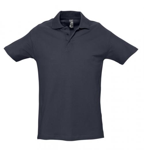 Рубашка поло мужская Spring 210 темно-синяя (navy), размер M