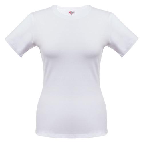 Футболка женская T-bolka Stretch Lady, белая, размер XL