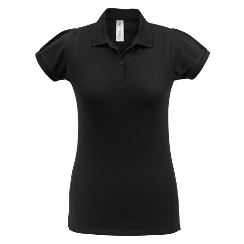 Рубашка поло женская Heavymill черная, размер M