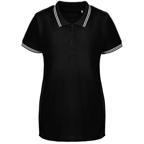 Рубашка поло женская Virma Stripes Lady, черная, размер L