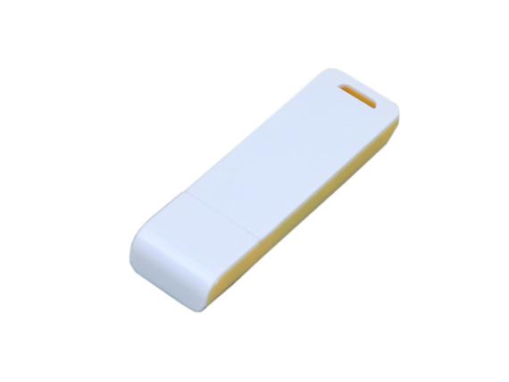 USB 2.0- флешка на 64 Гб с оригинальным двухцветным корпусом