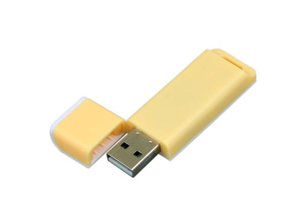 USB 2.0- флешка на 4 Гб с оригинальным двухцветным корпусом