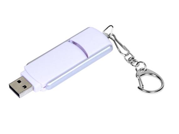 USB 2.0- флешка промо на 32 Гб с прямоугольной формы с выдвижным механизмом