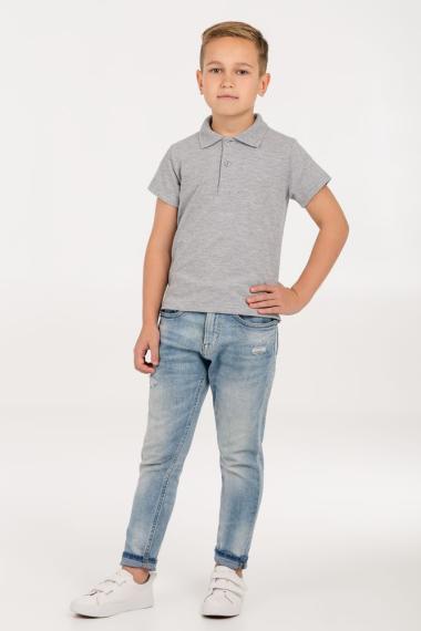 Рубашка поло детская Virma Kids серый меланж, 12 лет