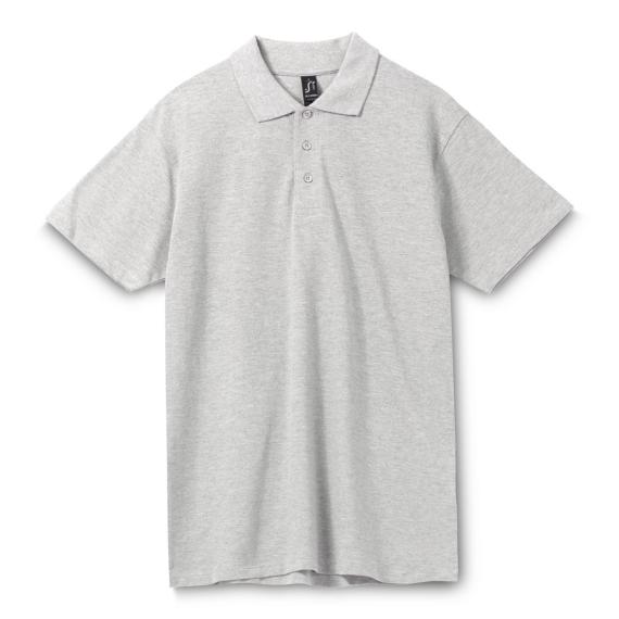 Рубашка поло мужская Spring 210 светло-серый меланж, размер M