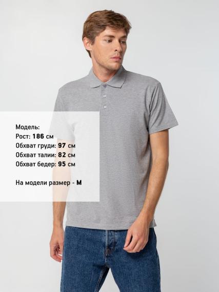 Рубашка поло мужская Spring 210 серый меланж, размер S
