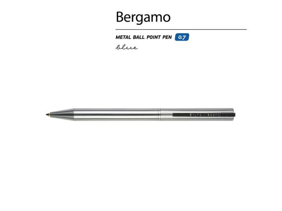 Ручка металлическая шариковая "Bergamo", серебристый