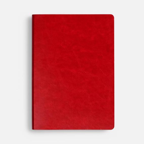 Ежедневник Nebraska Flex, недатированный, красный с серебристым