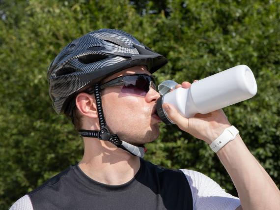 Бутылка для велосипеда Bikescape, белая с черным