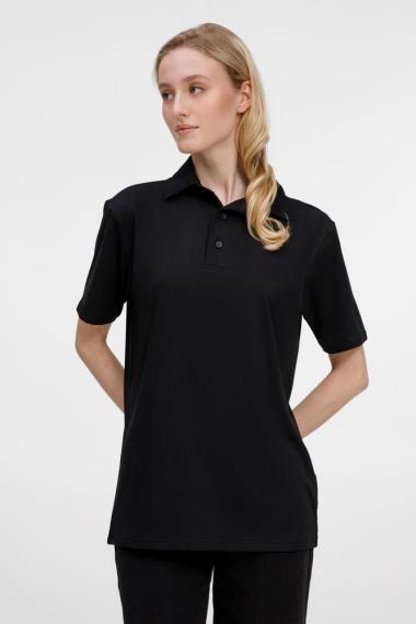 Рубашка поло унисекс Senti, черная, размер S