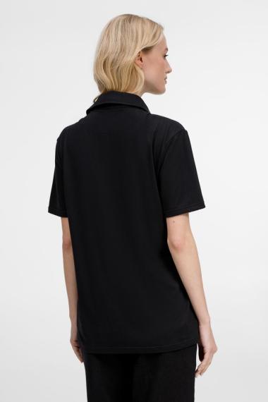 Рубашка поло унисекс Senti, черная, размер XXL