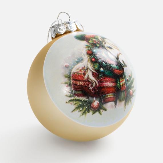 Елочный шар Finery Matt, 10 см, матовый золотистый