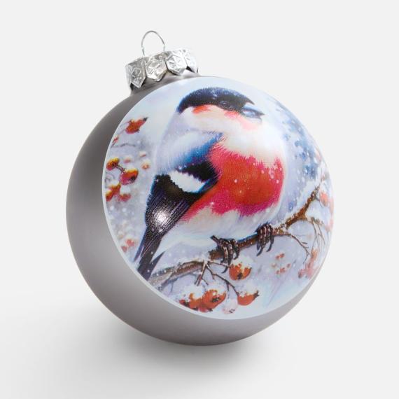 Елочный шар Finery Matt, 10 см, матовый серебристый