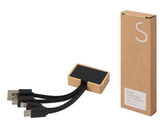 Кабель 3-в-1 с подсветкой лого «Reedia S6»