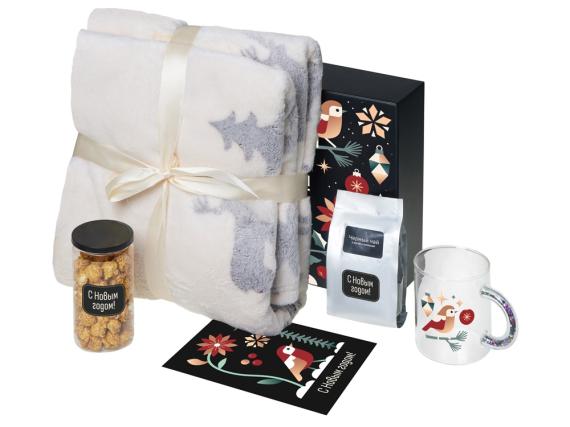 Подарочный набор «Re: Unwind» с пледом, кружкой и чаем