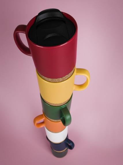 Кружка с пробковой подставкой Corky Walk, зеленая