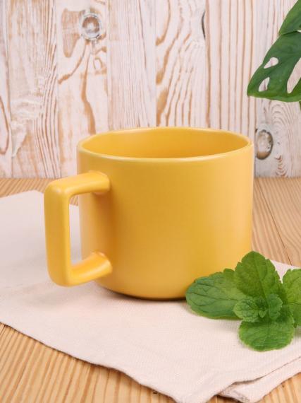 Чашка Jumbo в коробке матовая, желтая