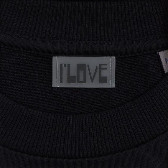 Футболка оверсайз с двойным рукавом Kosmos, черная, размер XS/S