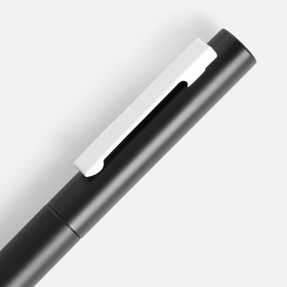 Ручка шариковая Inkolor, черная с белым