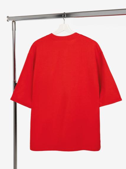 Футболка оверсайз унисекс Kosmos 2.0, красная (алая), размер M/L