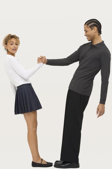 Рубашка поло мужская с длинным рукавом Perfect LSL Men серый меланж, размер S