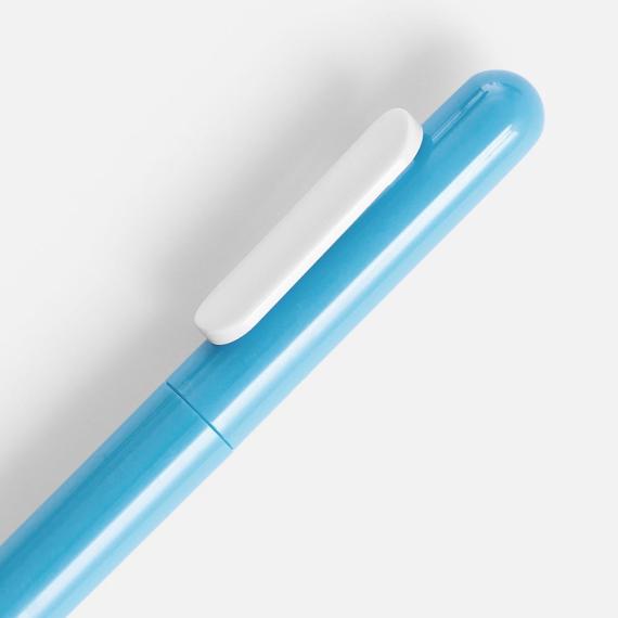 Ручка шариковая Swiper, голубая с белым