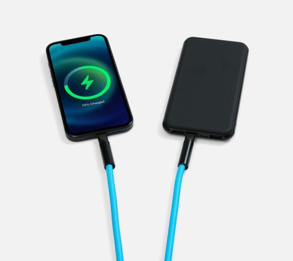 Кабель-ланьярд energyFlex Power Delivery 60 Вт, синий