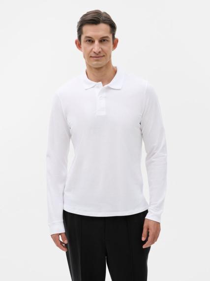 Рубашка поло мужская с длинным рукавом Perfect LSL Men белая, размер XL