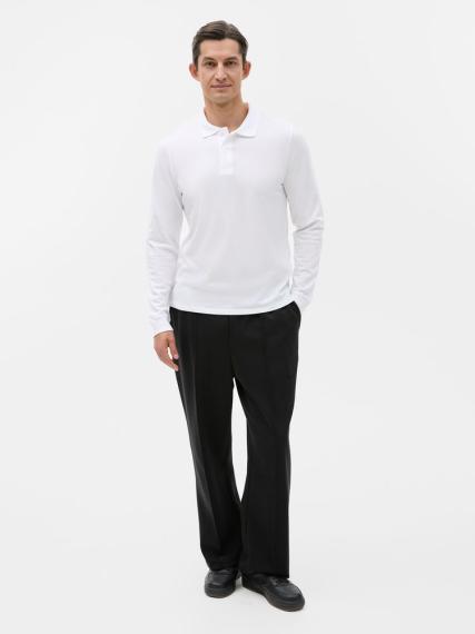 Рубашка поло мужская с длинным рукавом Perfect LSL Men белая, размер XL