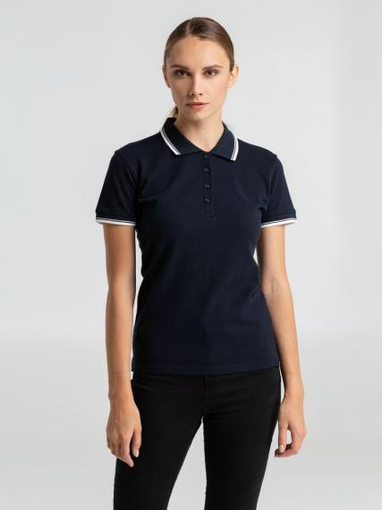 Рубашка поло женская Practice women 270 темно-синяя с белым, размер M