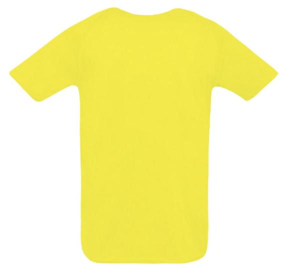 Футболка унисекс Sporty 140 лимонно-желтая, размер XS